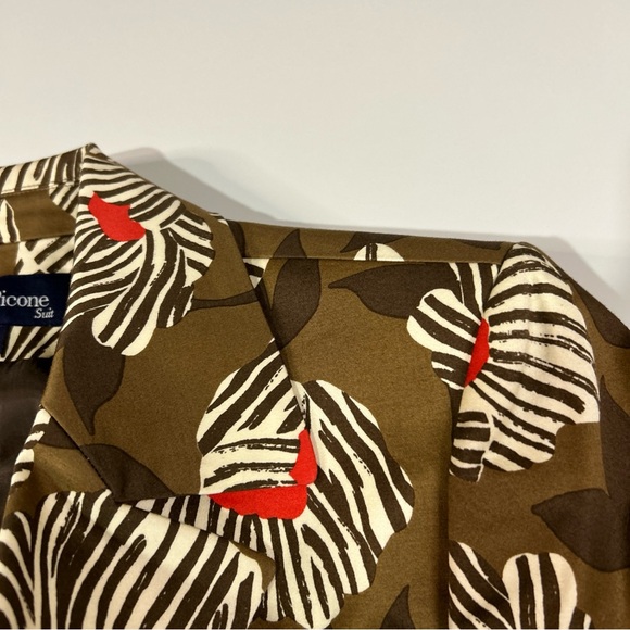 NWT Evan Picone Suit Women’s 12 Brown Floral 2 Piece Professional Business New - Picture 10 of 16